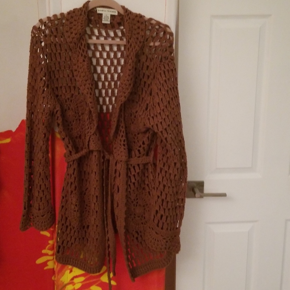 Bamboo Traders see thru knit Jacket